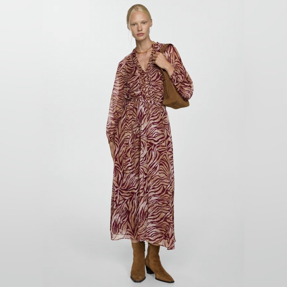 Mango Dresses & Skirts - NWT MANGO Long Printed Dress